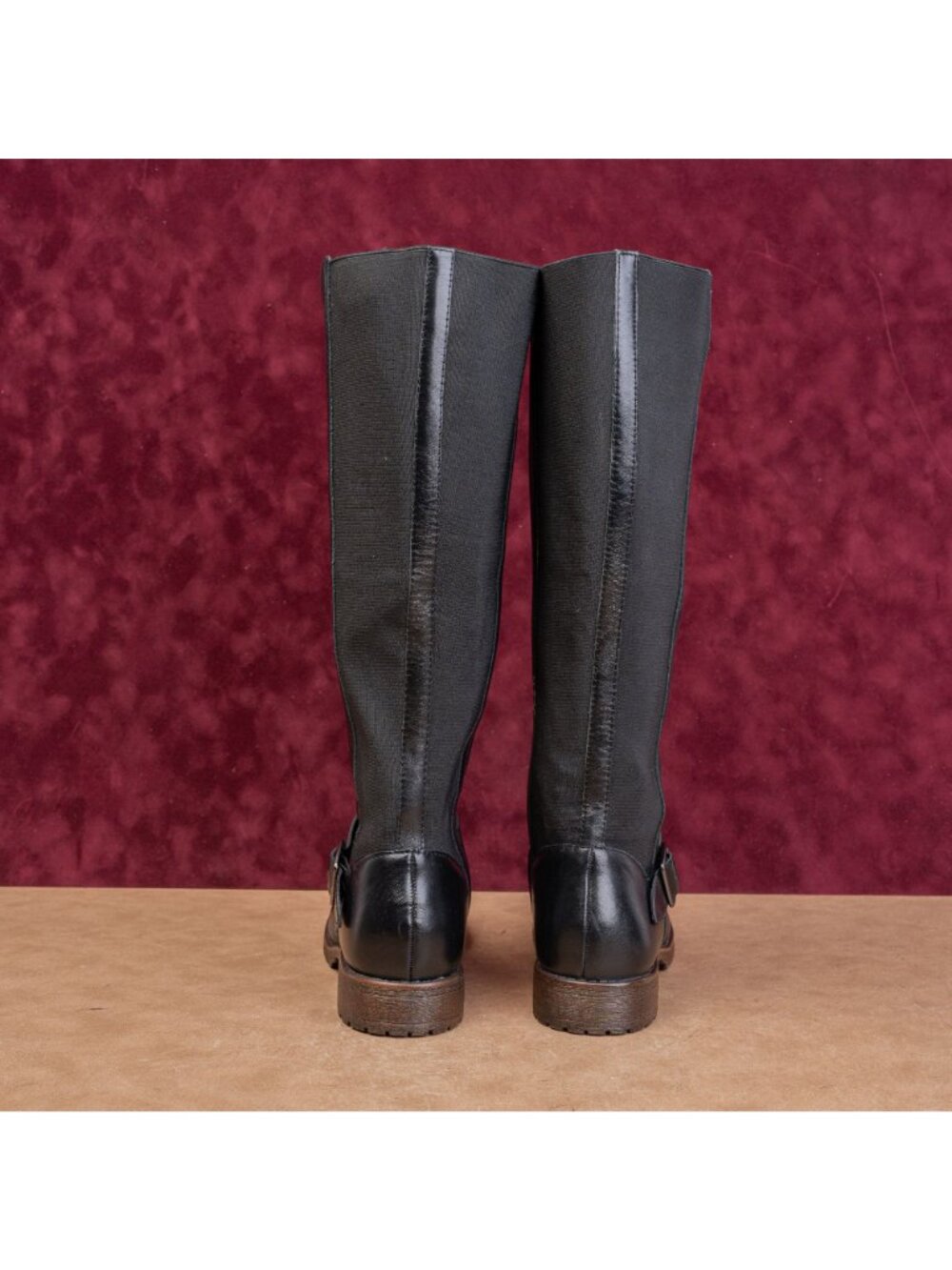 Kenneth Cole Women Jenn Black Leather Fashion Equestrian Riding Tall Boots sz 6 - Picture 4 of 11